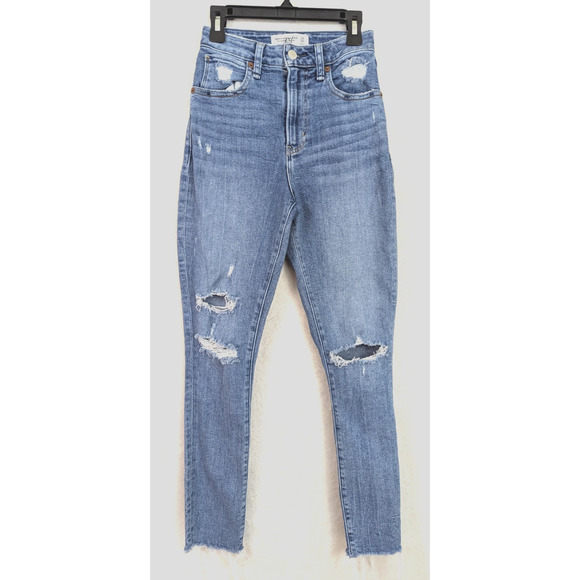 Abercrombie & Fitch Denim - Abercrombie sz 24/00 Jeans The Super Skinny Ankle High Rise distressed 2605